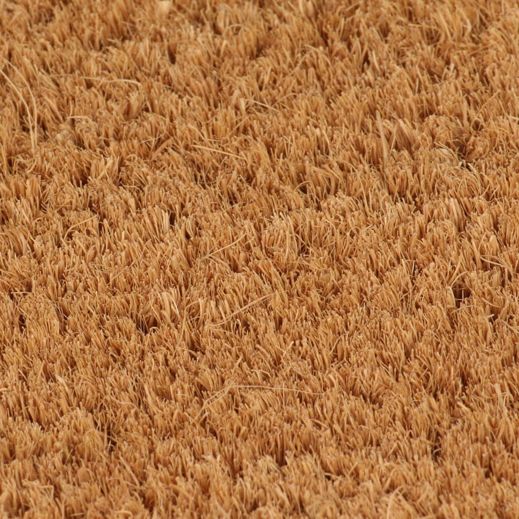 Felpudo semicircular de fibra de coco gris oscuro 50x80 cm