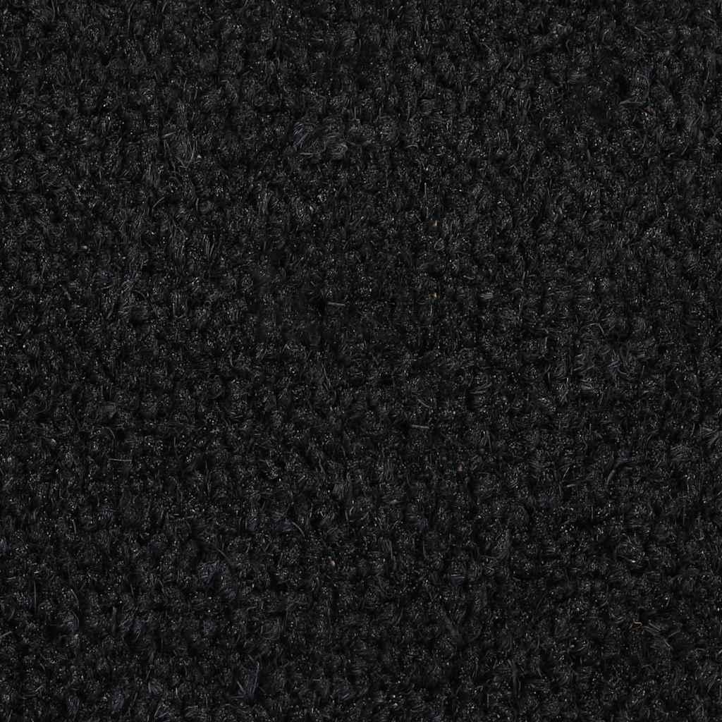 Felpudo semicircular de fibra de coco gris oscuro 50x80 cm