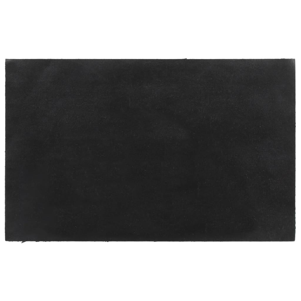 Felpudo de fibra de coco gris oscuro 100x200 cm