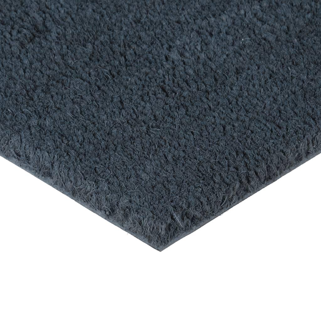 Felpudo de fibra de coco gris oscuro 100x200 cm