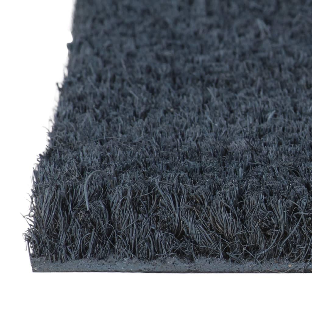 Felpudo de fibra de coco gris oscuro 100x200 cm