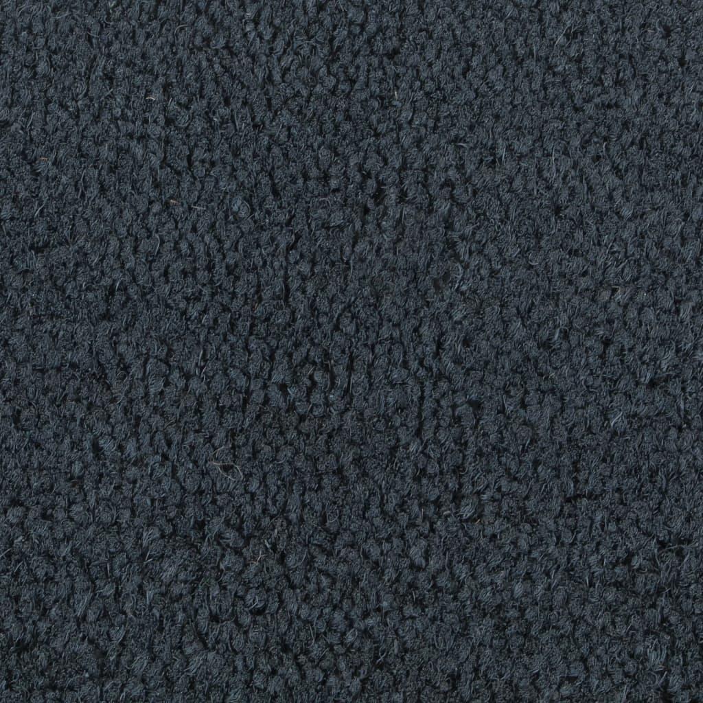 Felpudo semicircular de fibra de coco gris oscuro 50x80 cm
