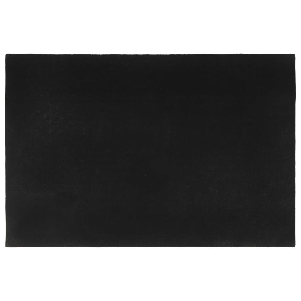 Felpudo semicircular de fibra de coco gris oscuro 50x80 cm