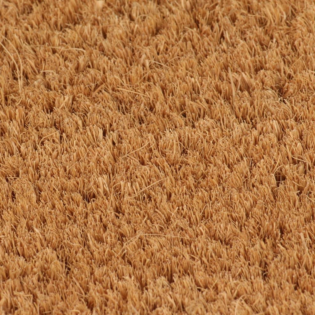 Felpudo semicircular de fibra de coco gris oscuro 50x80 cm