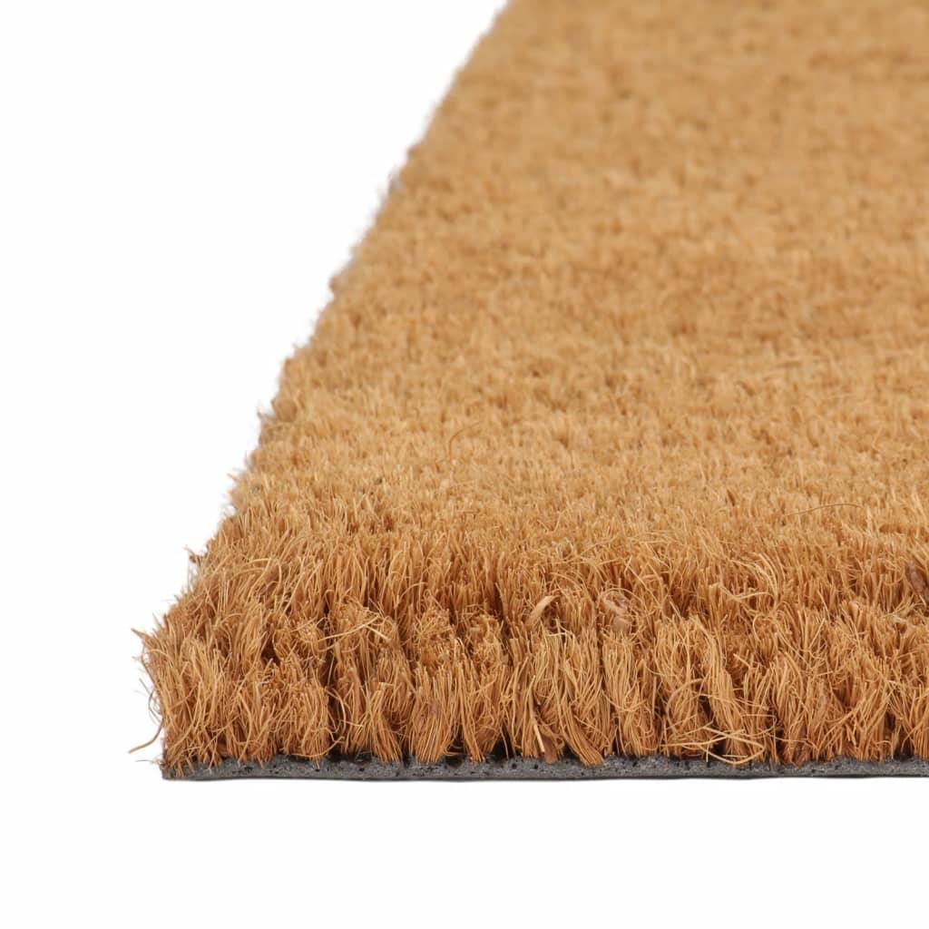 Felpudo semicircular de fibra de coco gris oscuro 50x80 cm