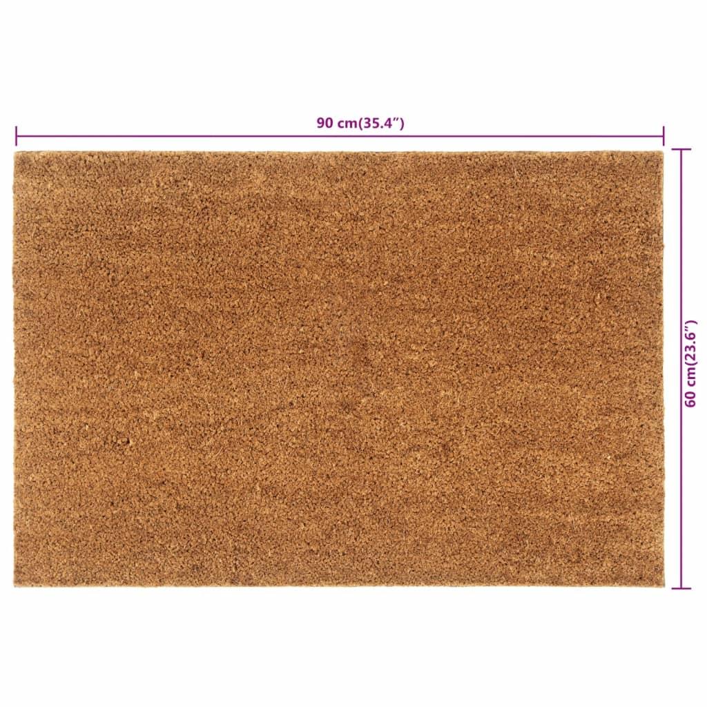 Felpudo semicircular de fibra de coco gris oscuro 50x80 cm