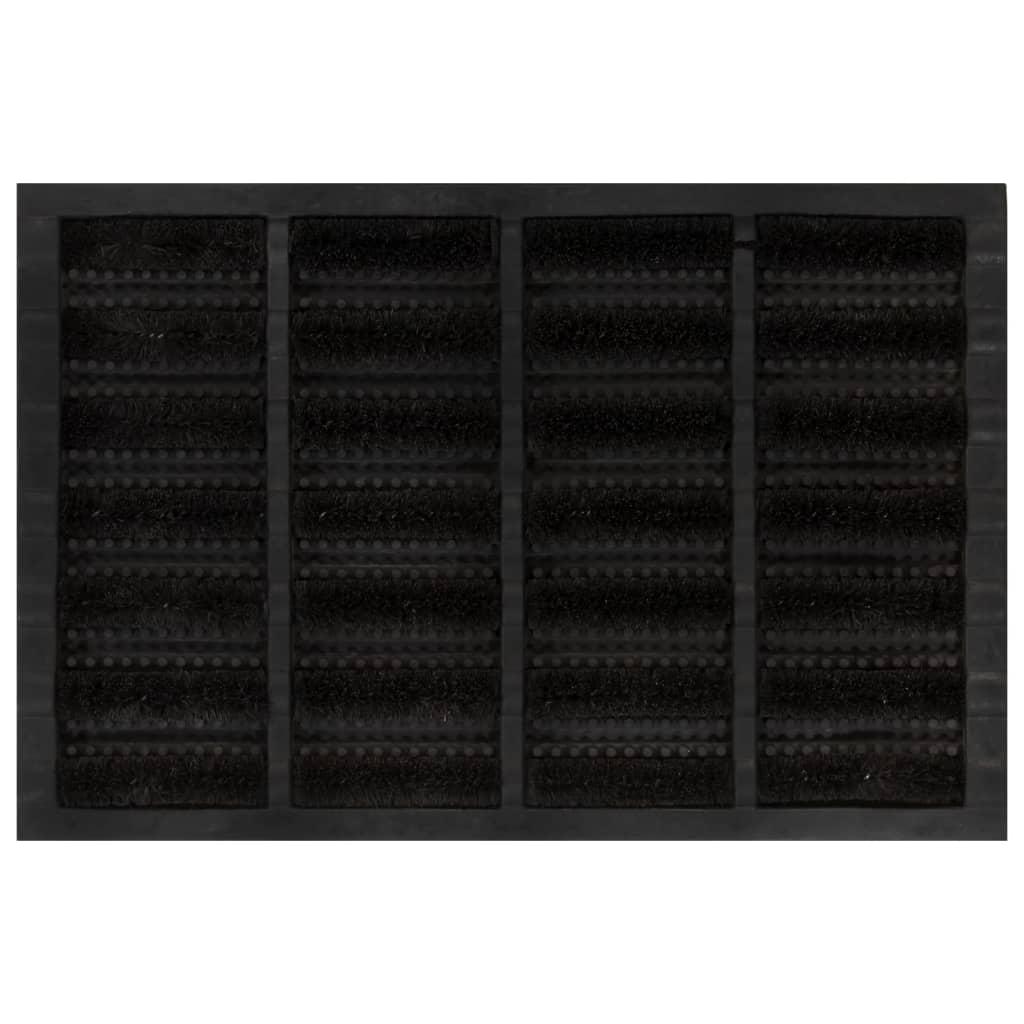 Felpudo rectangular de goma y fibra de coco 40x60 cm