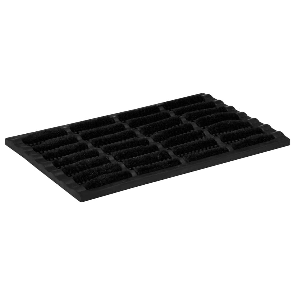 Felpudo rectangular de goma y fibra de coco 40x60 cm