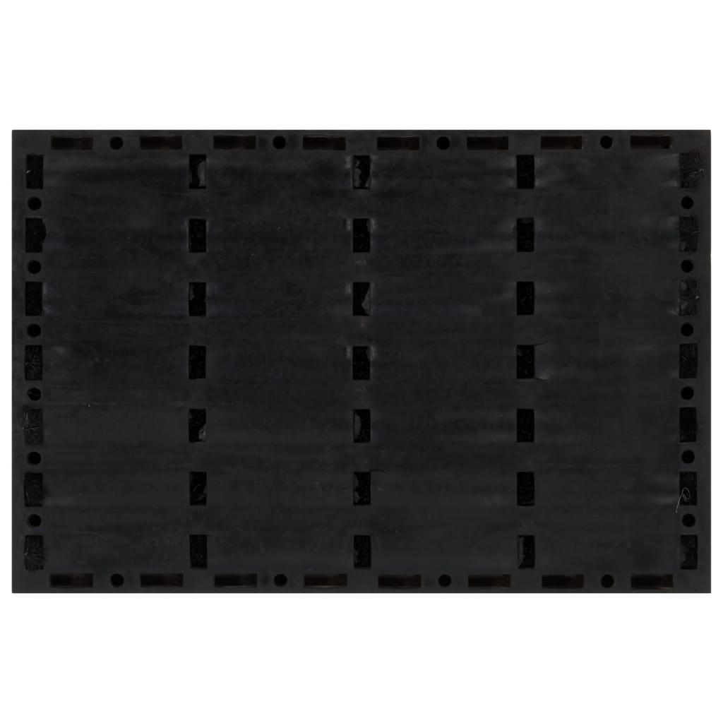 Felpudo rectangular de goma y fibra de coco 40x60 cm
