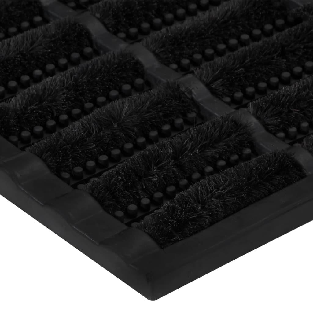 Felpudo rectangular de goma y fibra de coco 40x60 cm