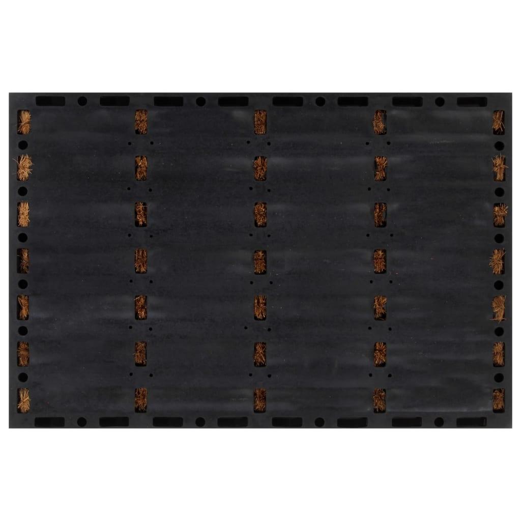 Felpudo rectangular de goma y fibra de coco 40x60 cm