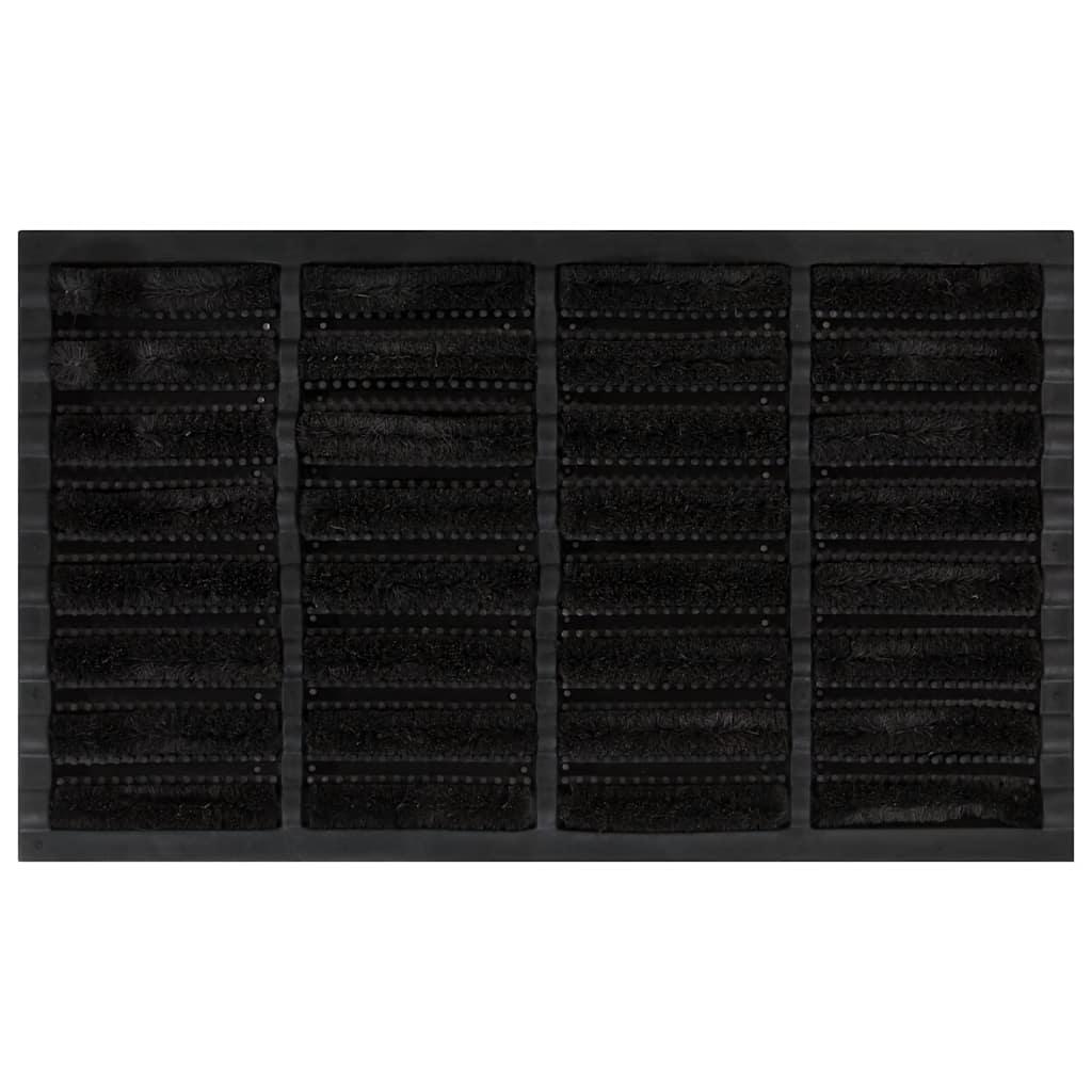 Felpudo rectangular de goma y fibra de coco 45x75 cm