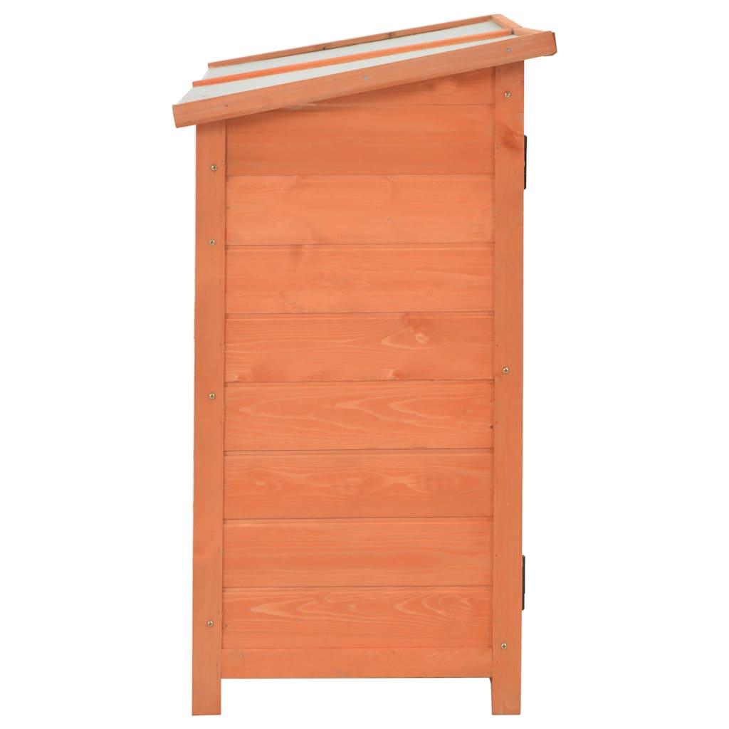 Caseta de almacenamiento de jardín de madera 128x42x91 cm