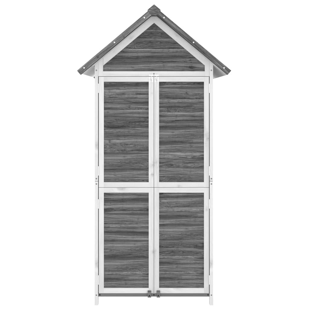 Cobertizo herramientas jardín madera pino marrón 120x53,5x170cm