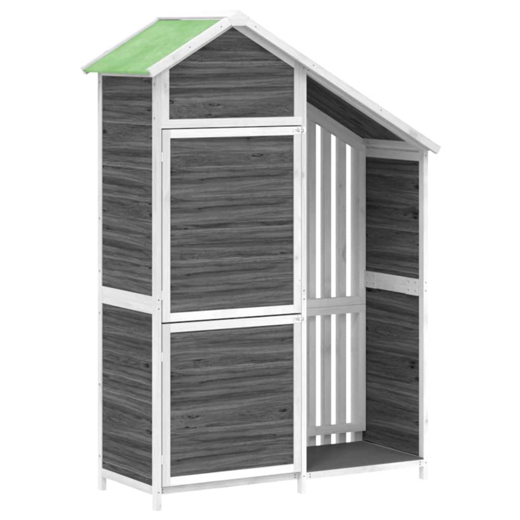 Cobertizo herramientas jardín madera pino marrón 89x52,5x175 cm