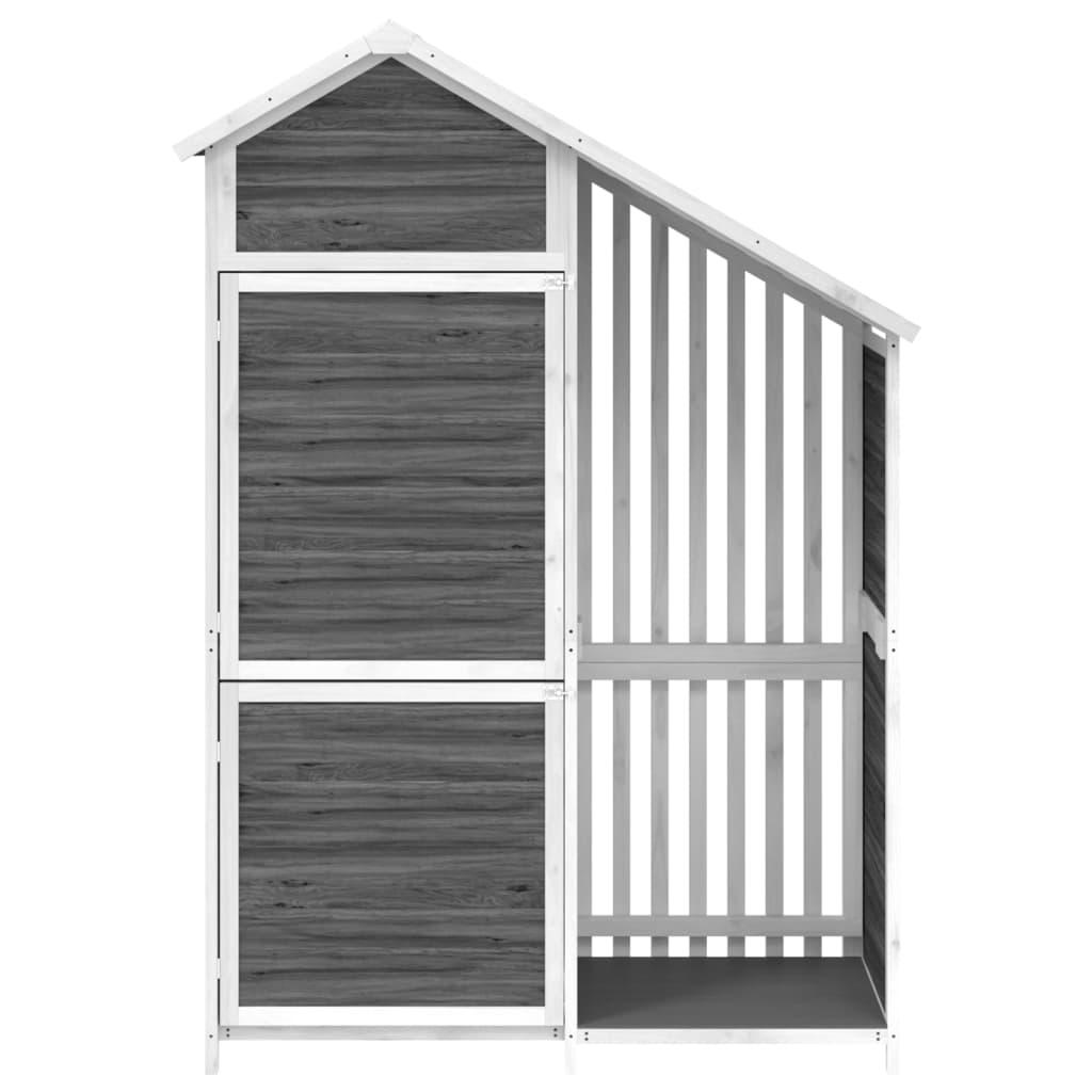 Cobertizo herramientas jardín madera pino marrón 89x52,5x175 cm