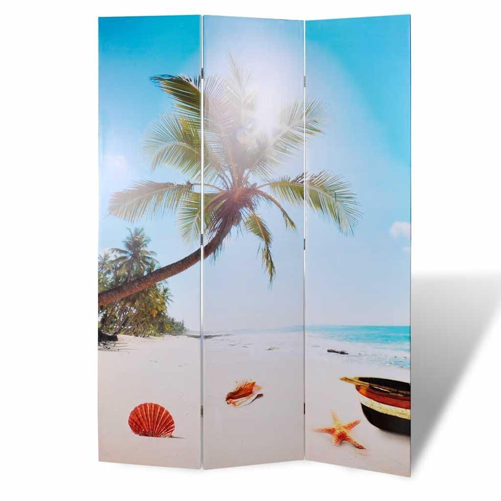 Biombo divisor plegable Playa 217x170 cm