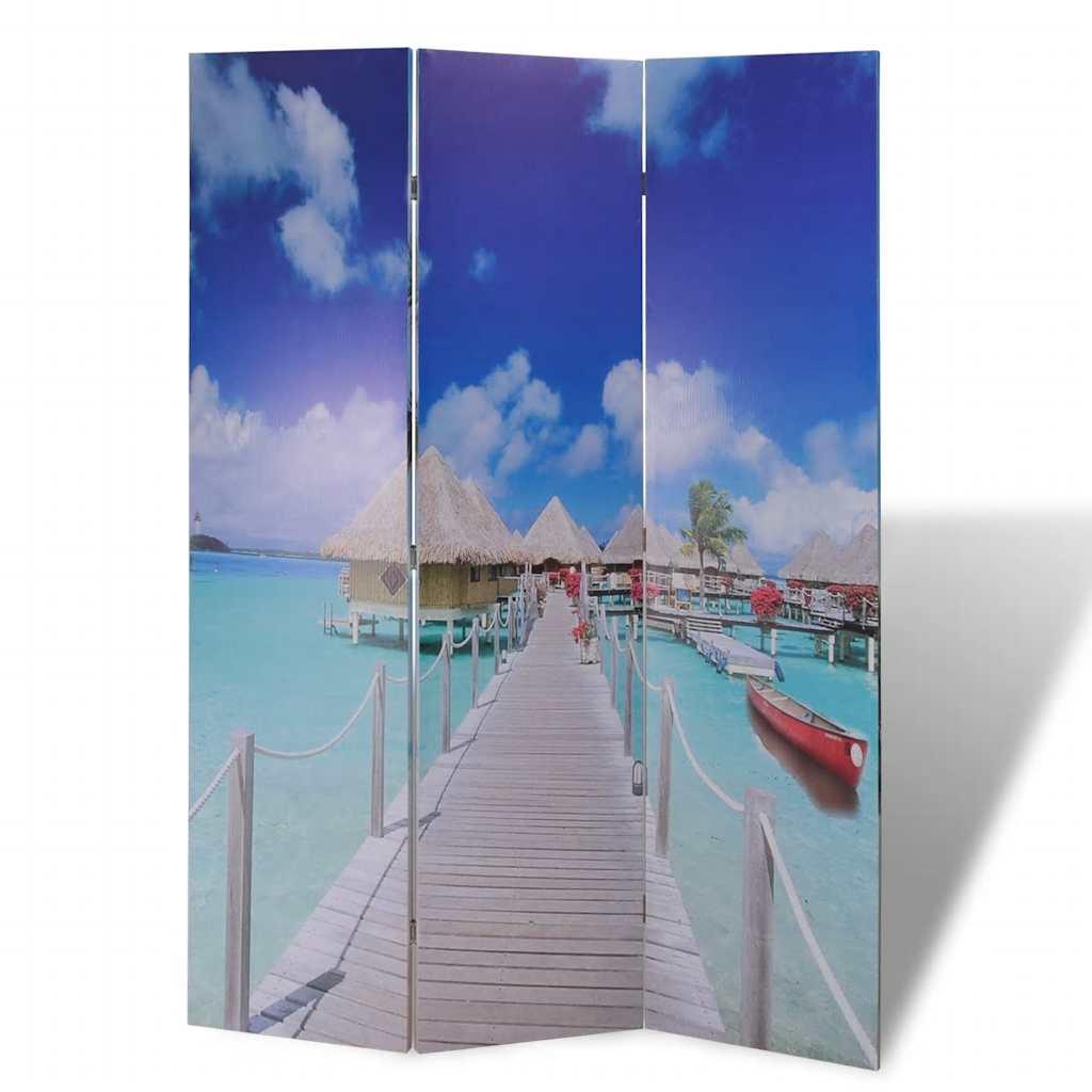 Biombo divisor plegable Playa 217x170 cm
