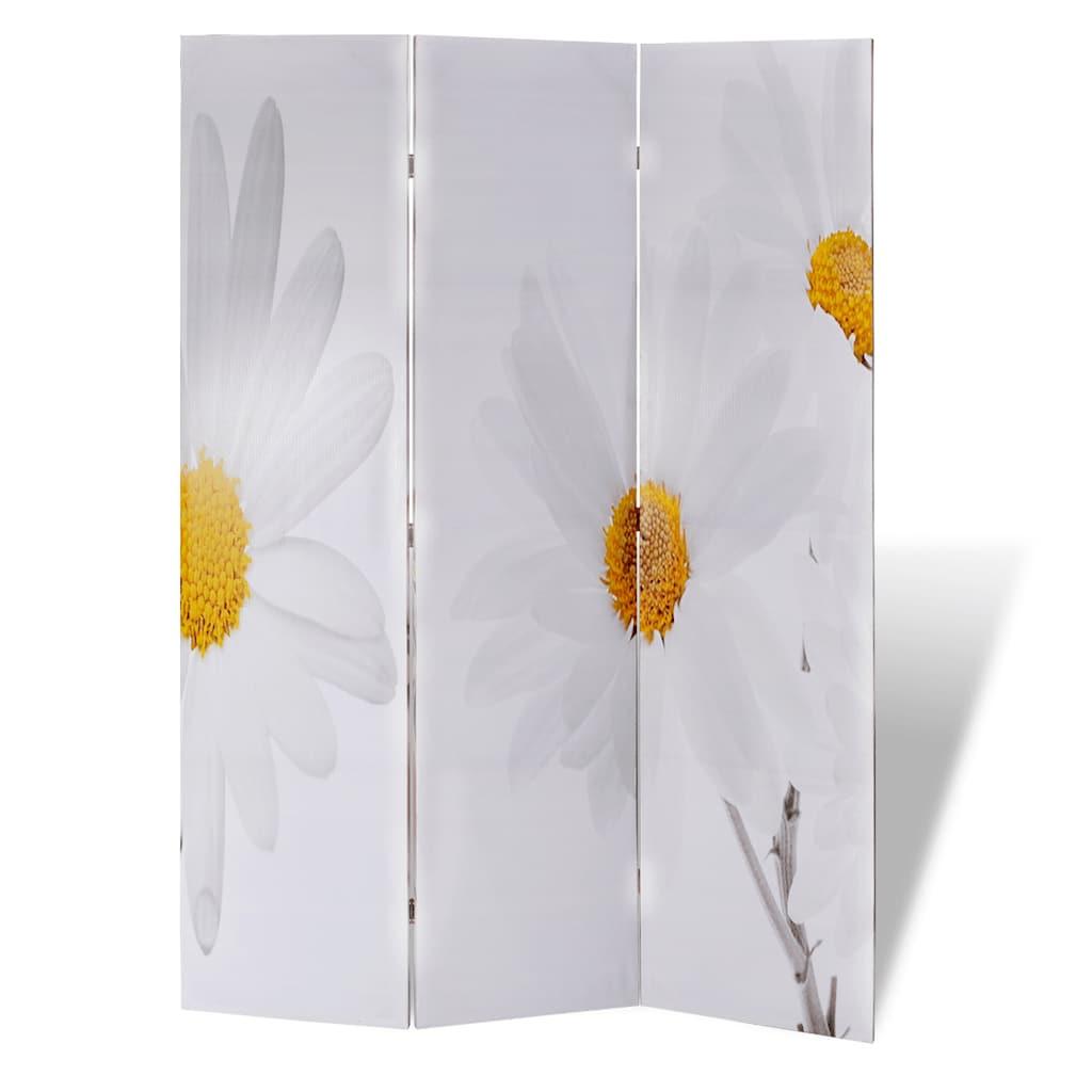 Biombo divisor plegable 200x170 cm flores