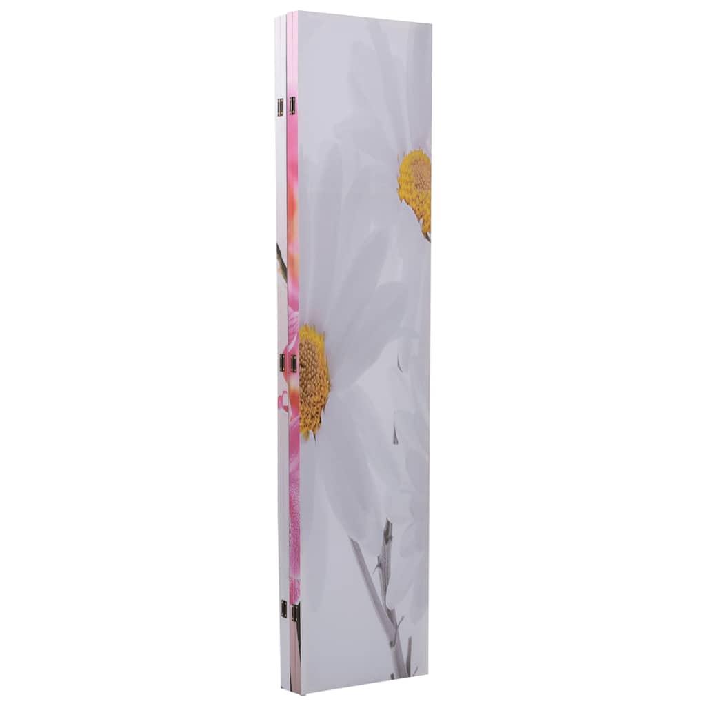Biombo divisor plegable 200x170 cm flores