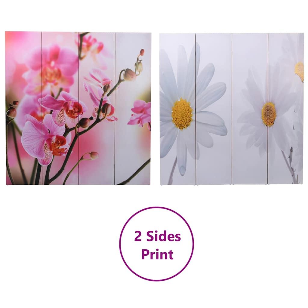 Biombo divisor plegable 200x170 cm flores
