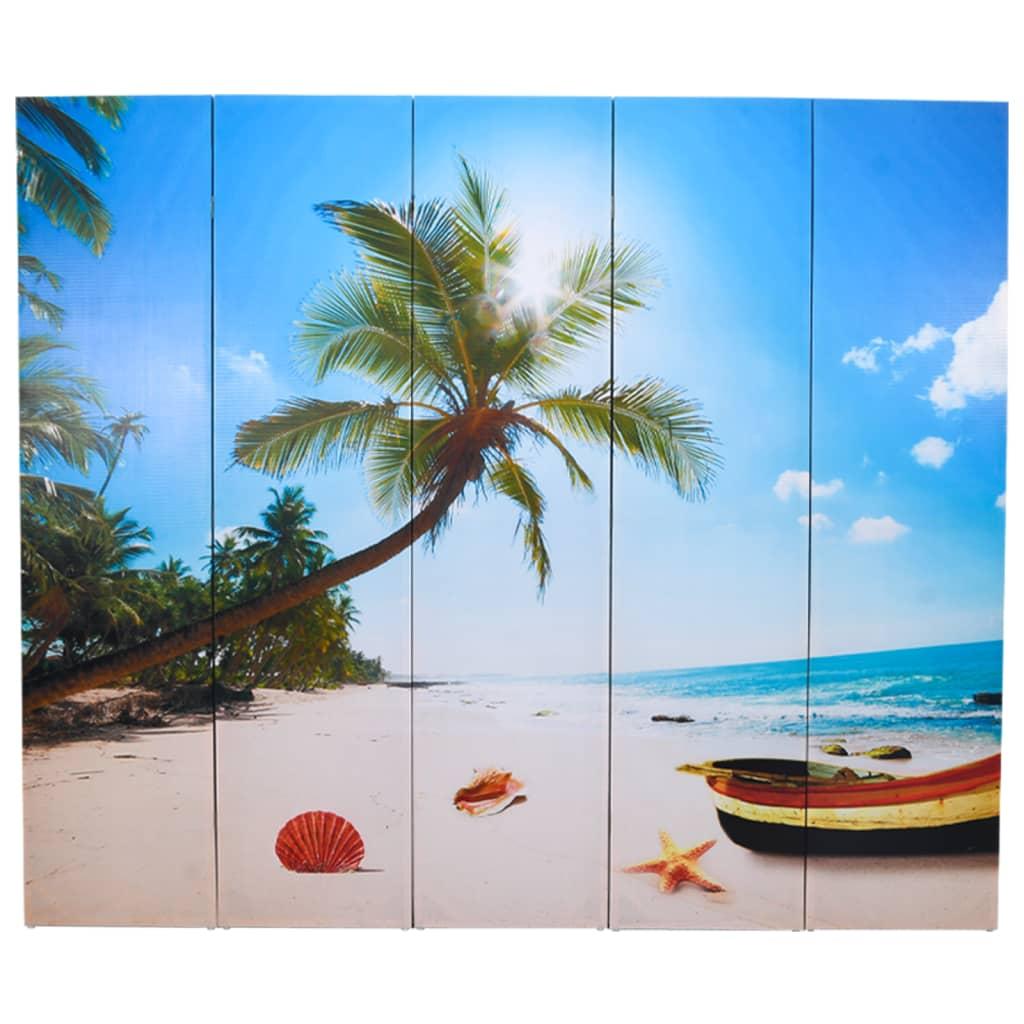 Biombo divisor plegable Playa 217x170 cm