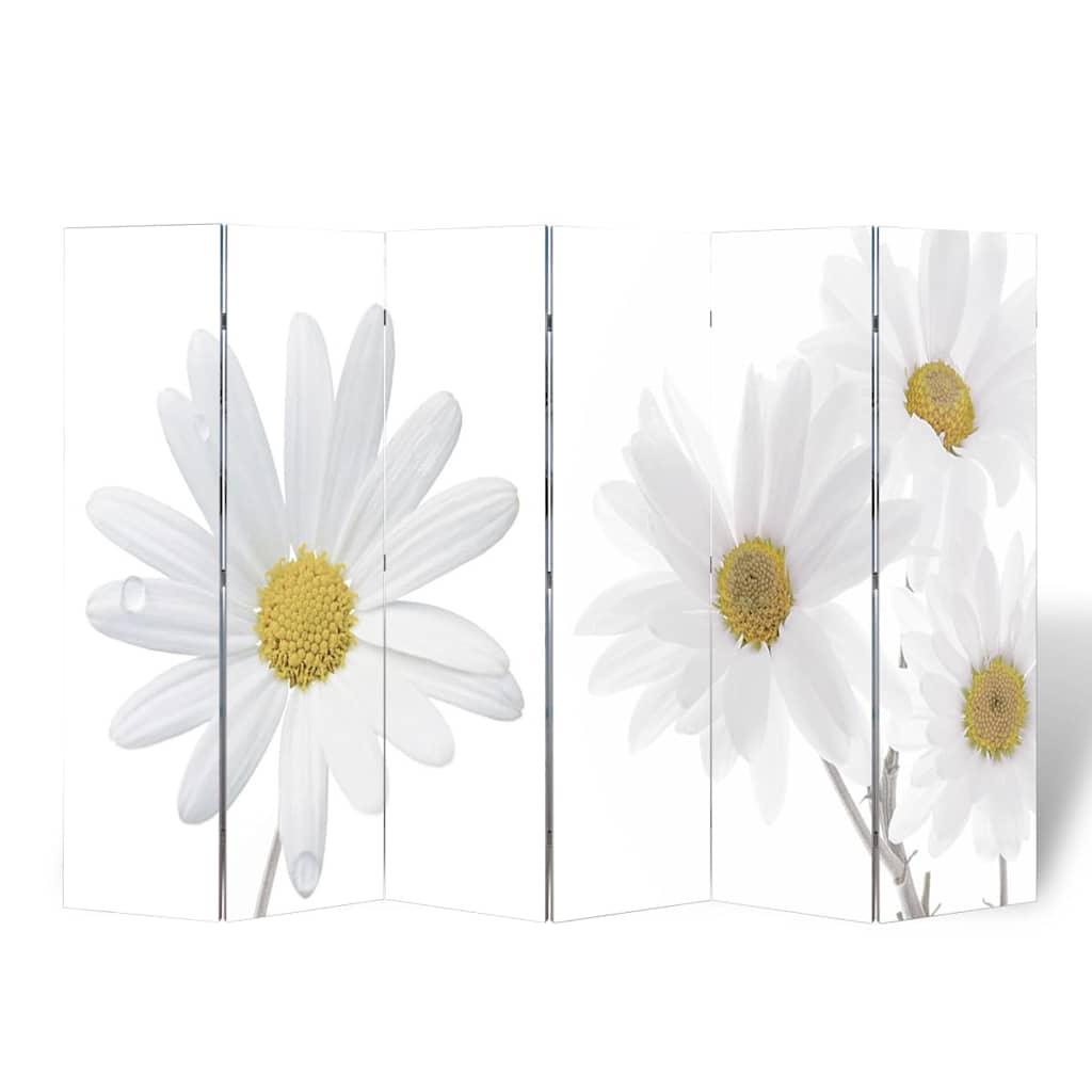 Biombo divisor plegable flores 120x170 cm