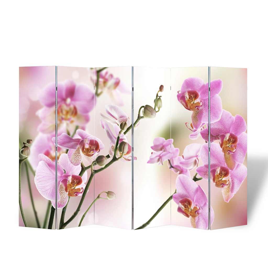 Biombo divisor plegable flores 120x170 cm