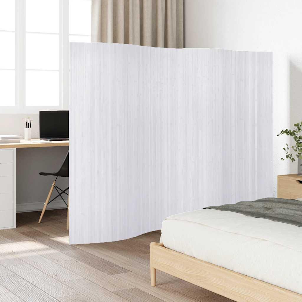 Biombo divisor de bambú color natural claro ancho 400 cm alto 165 cm