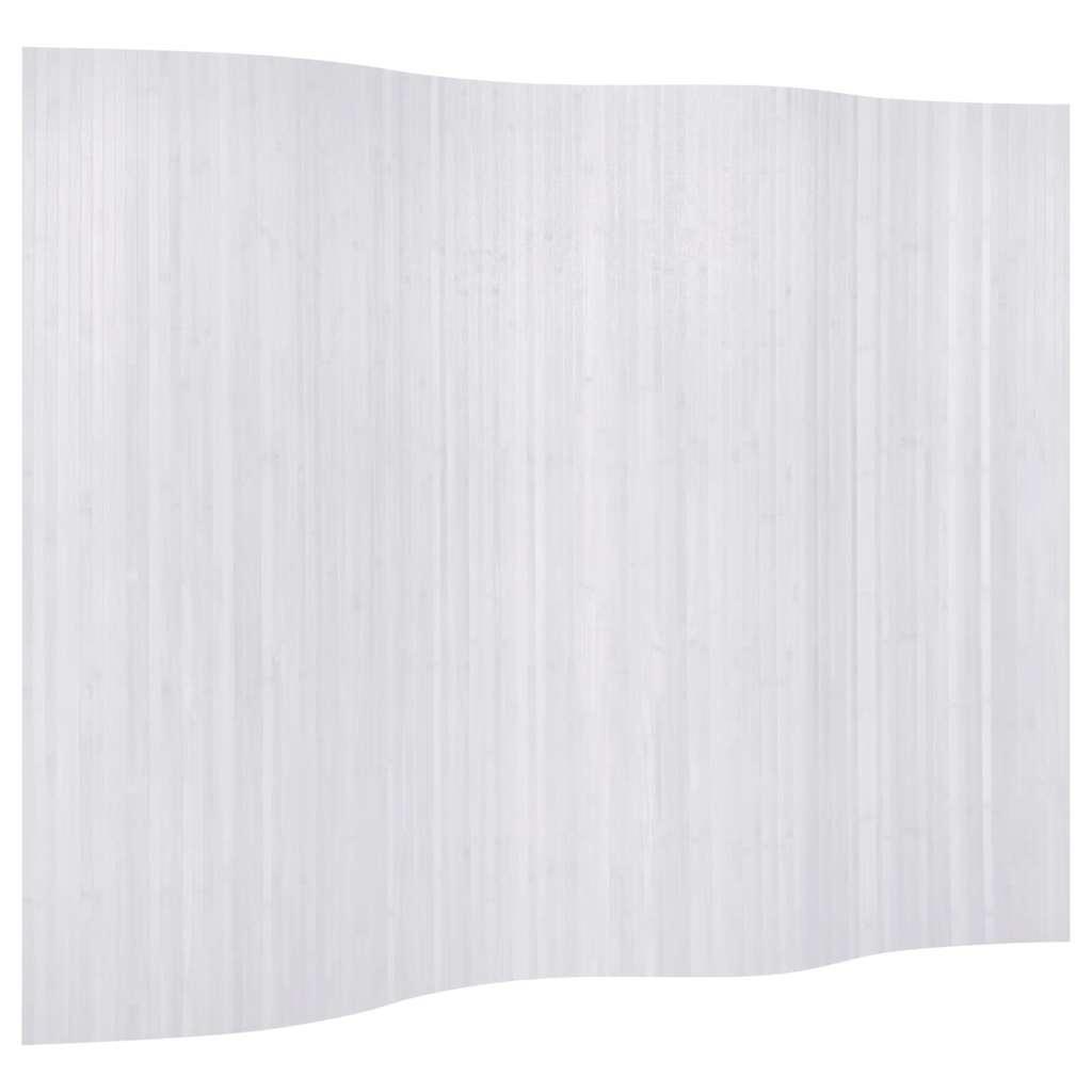 Biombo divisor de bambú color natural claro ancho 400 cm alto 165 cm