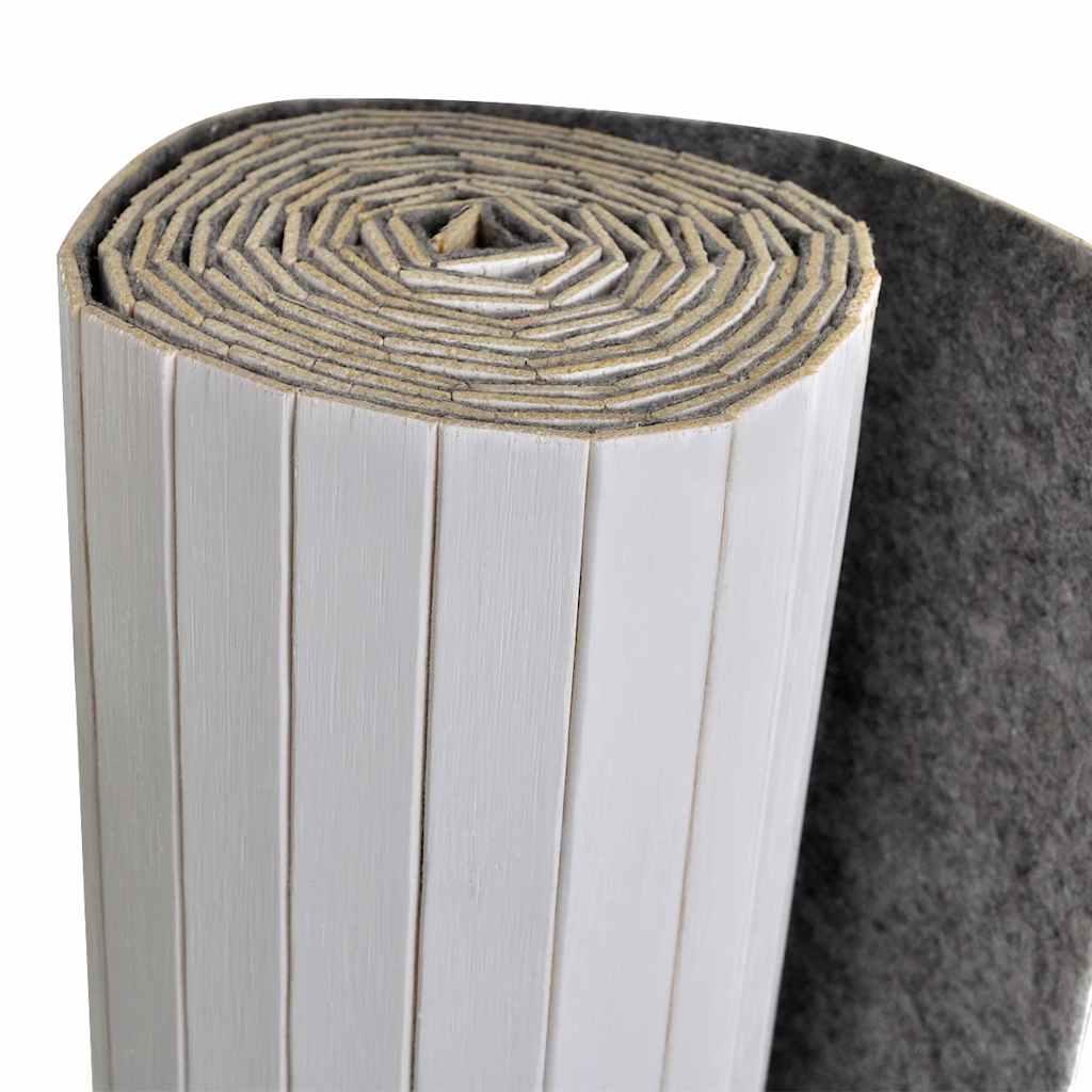 Biombo divisor de bambú color natural claro ancho 400 cm alto 165 cm