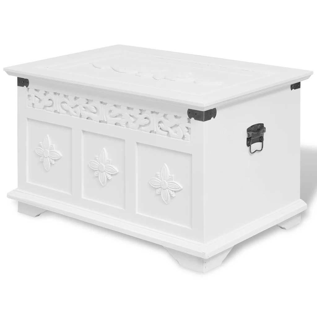 Set de baúles de almacenamiento 2 unidades blanco