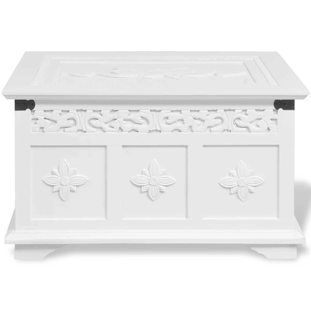 Set de baúles de almacenamiento 2 unidades blanco