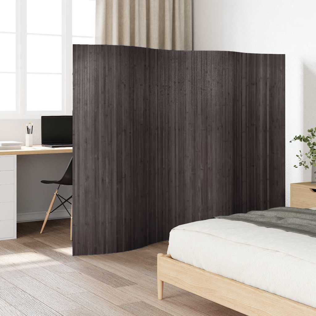Biombo divisor de bambú color natural claro ancho 400 cm alto 165 cm
