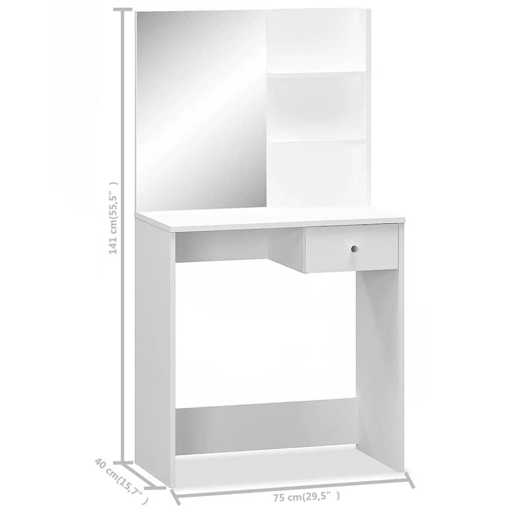 Tocador de madera de ingeniería 75x40x141 cm