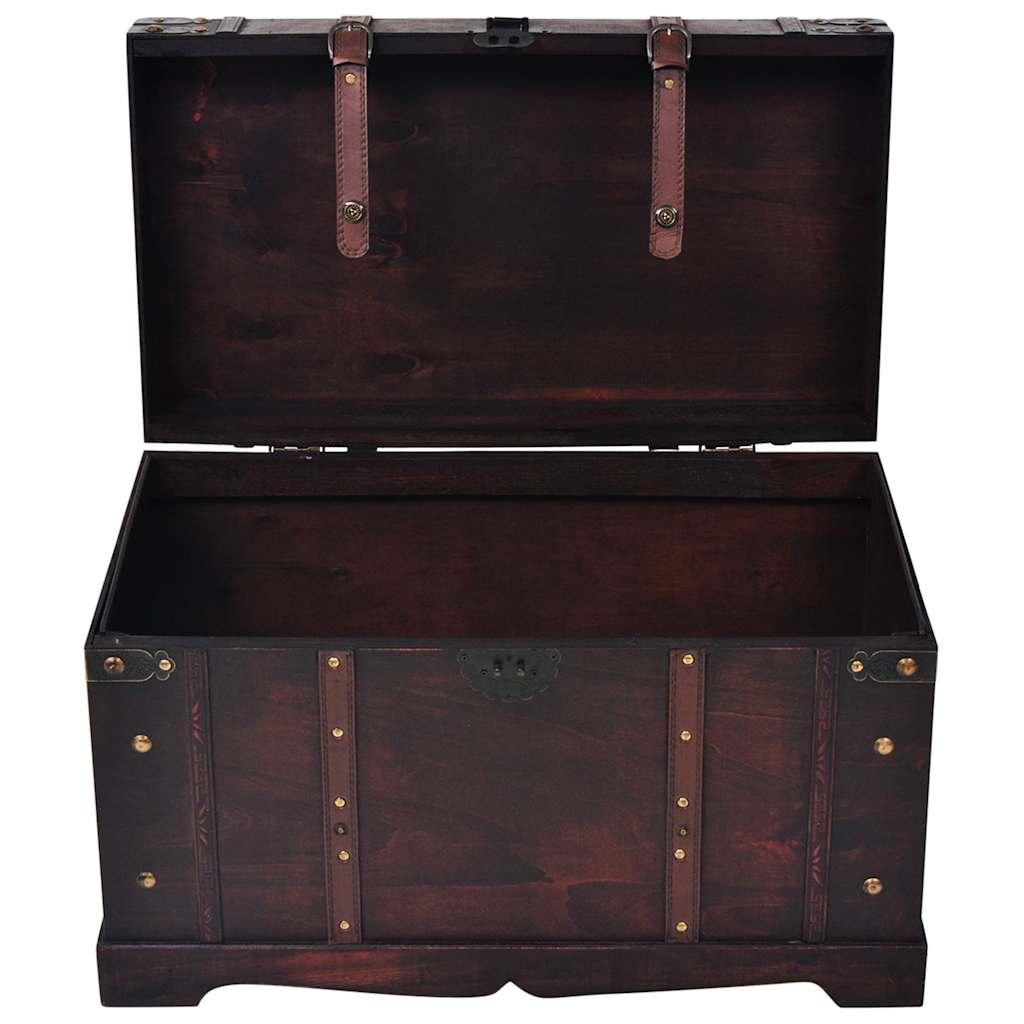 Baúl vintage de madera 66x38x40 cm