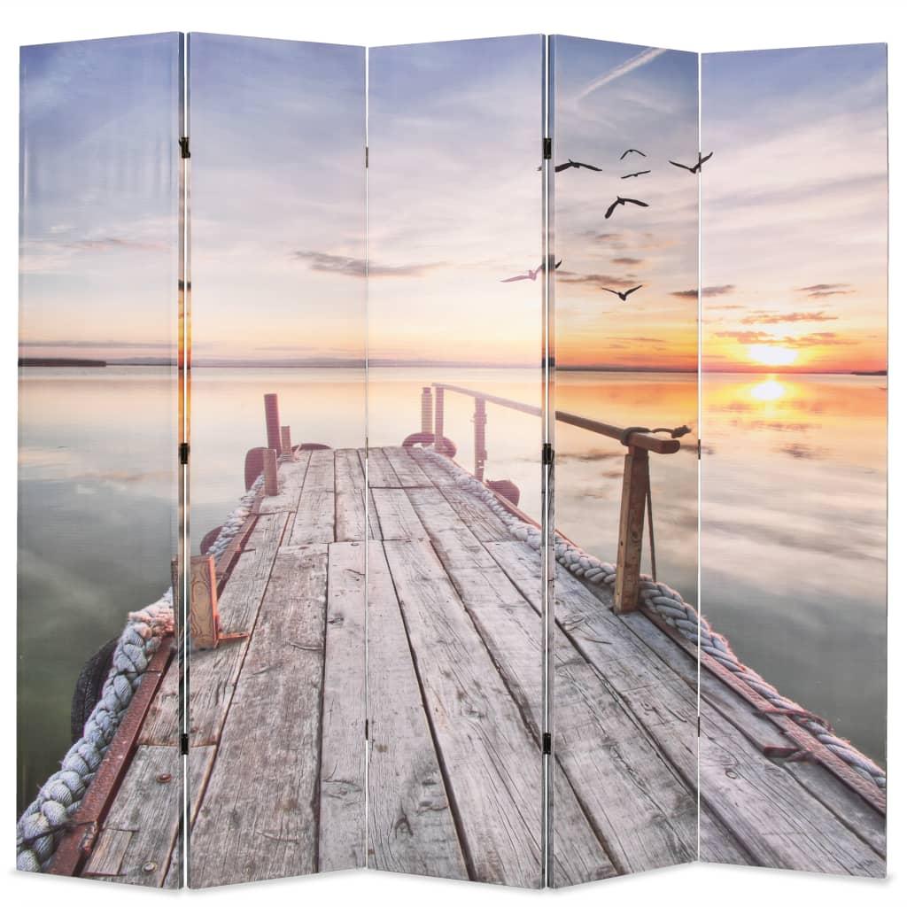 Biombo divisor plegable 160x170 cm lago