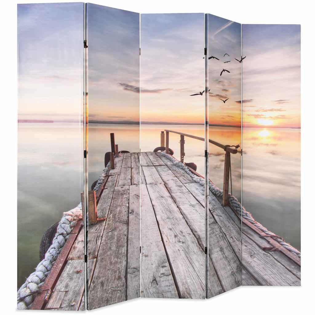Biombo divisor plegable 160x170 cm lago