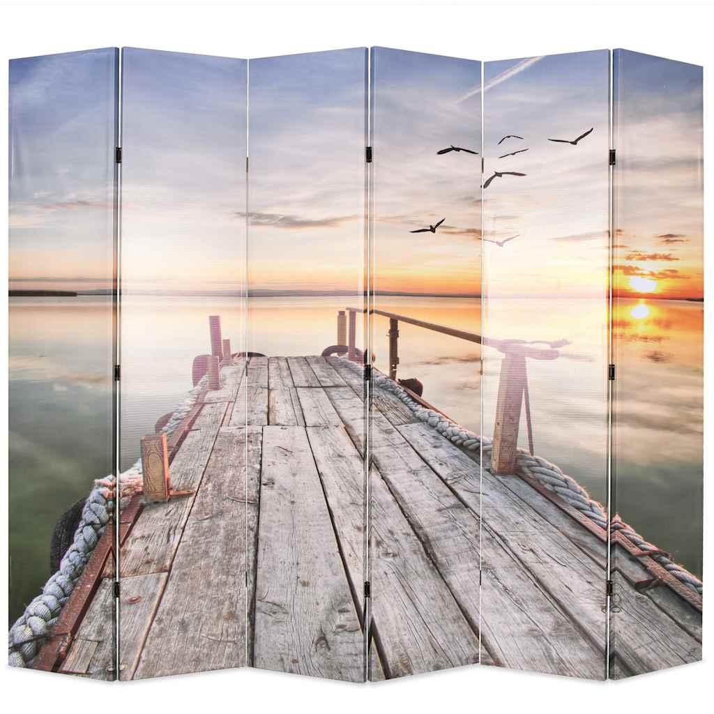 Biombo divisor plegable 120x170 cm lago