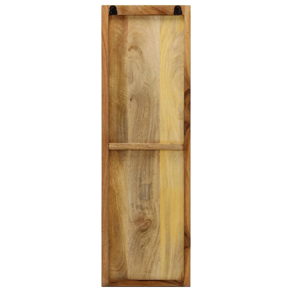 Percheros de pared 2 uds madera maciza de mango 36x110x3 cm
