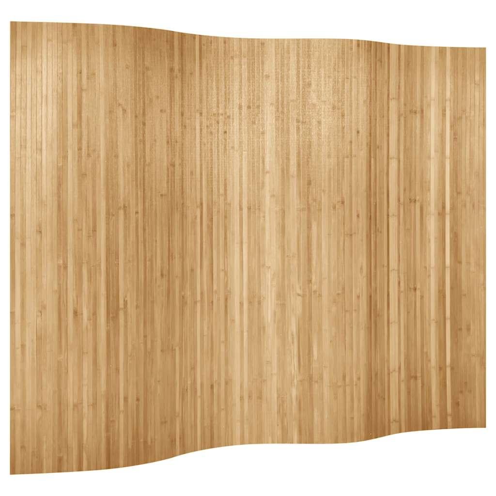 Biombo divisor de bambú color natural claro ancho 600 cm alto 165 cm