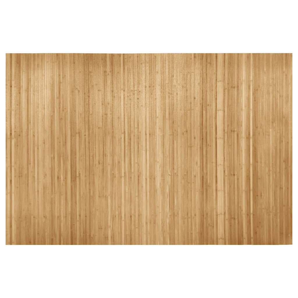 Biombo divisor de bambú color natural claro ancho 600 cm alto 165 cm