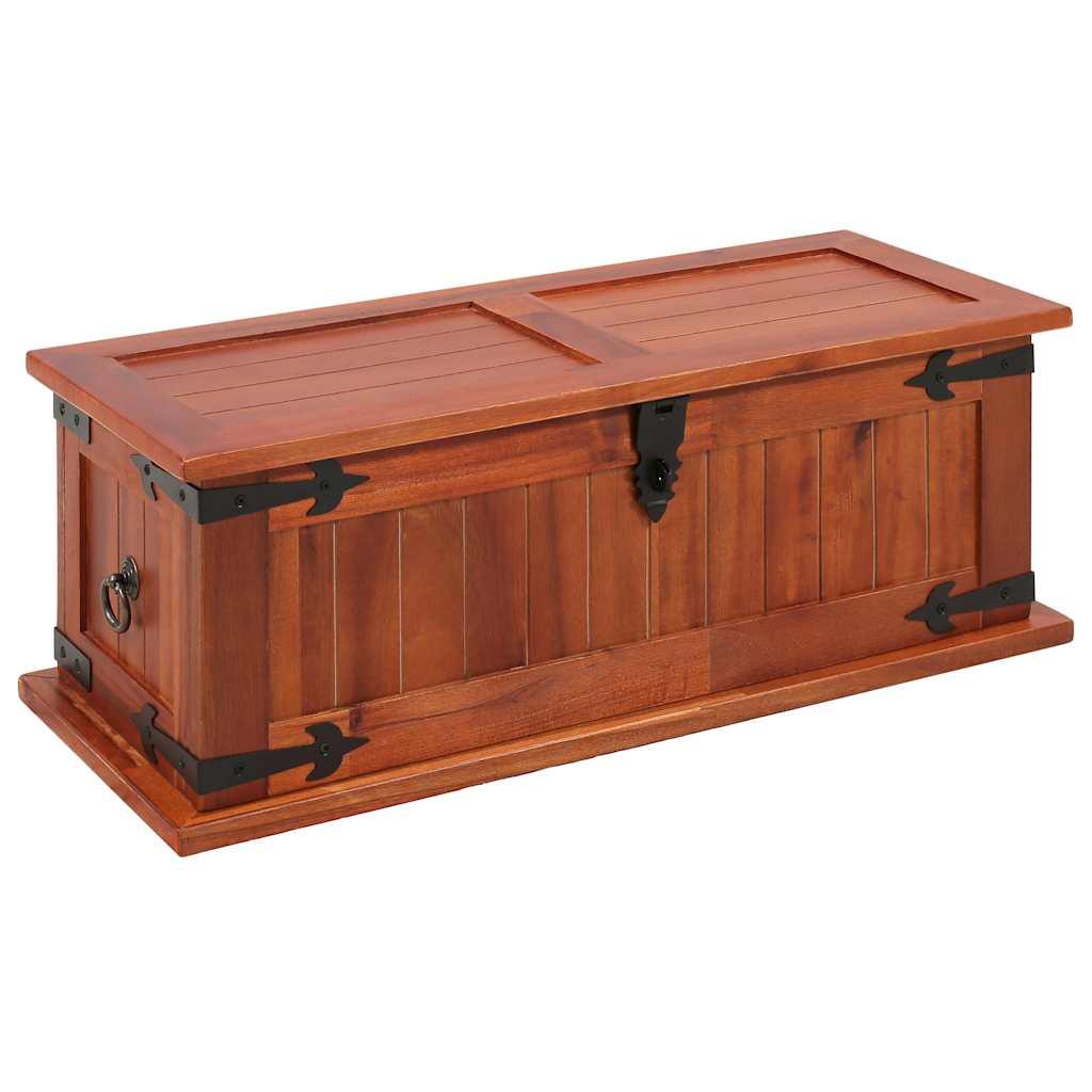 Baúl de almacenamiento de madera maciza de acacia