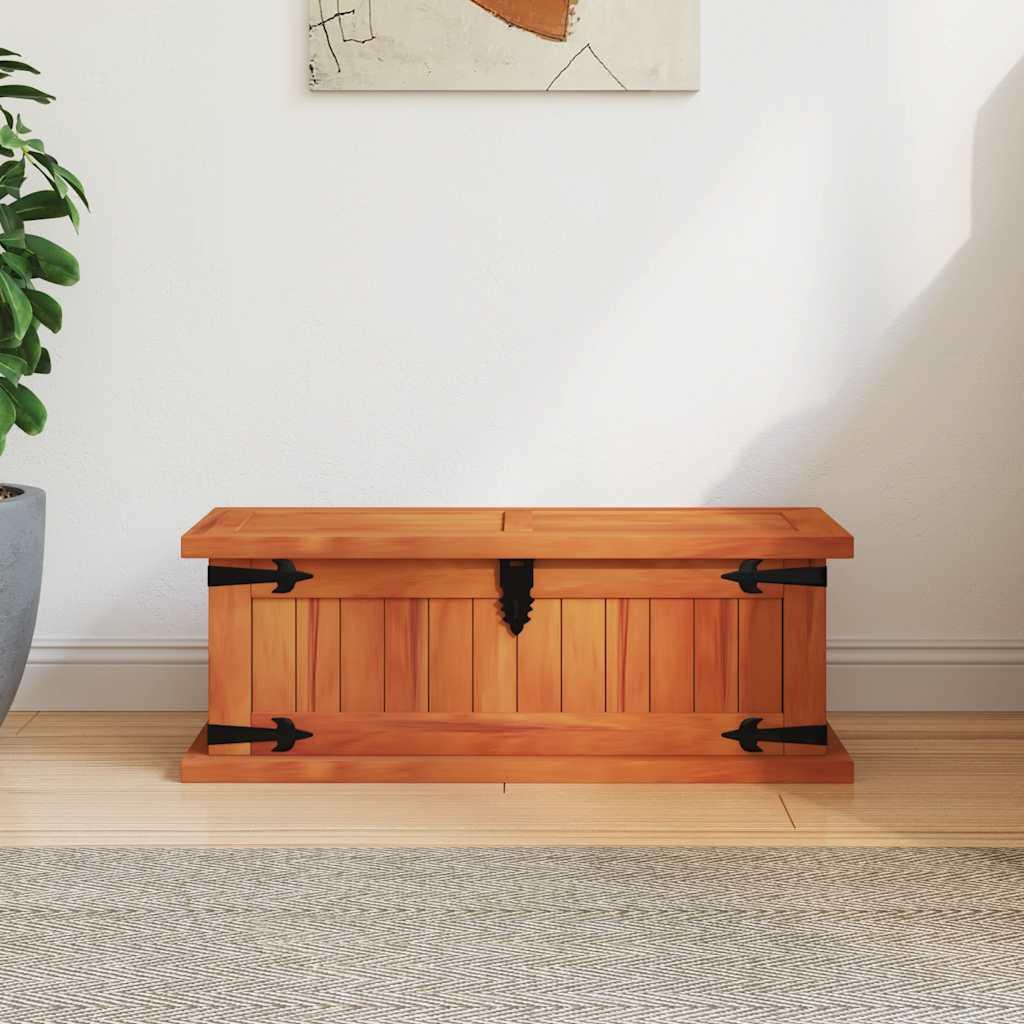 Baúl de almacenamiento de madera maciza de acacia