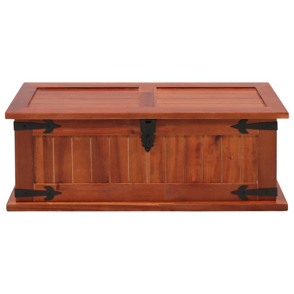 Baúl de almacenamiento de madera maciza de acacia