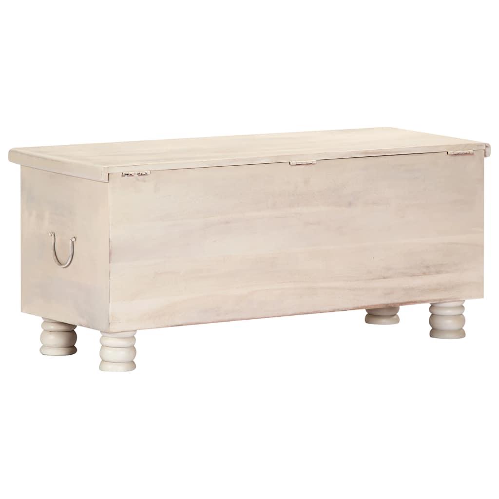 Caja de almacenaje de madera maciza de acacia 110x40x40 cm rojo