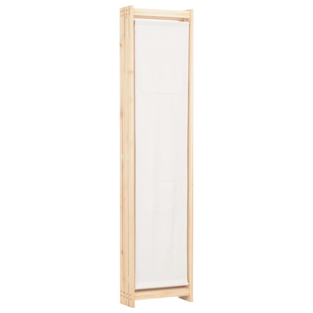 Biombo divisor de 4 paneles de tela gris antracita 160x200 cm