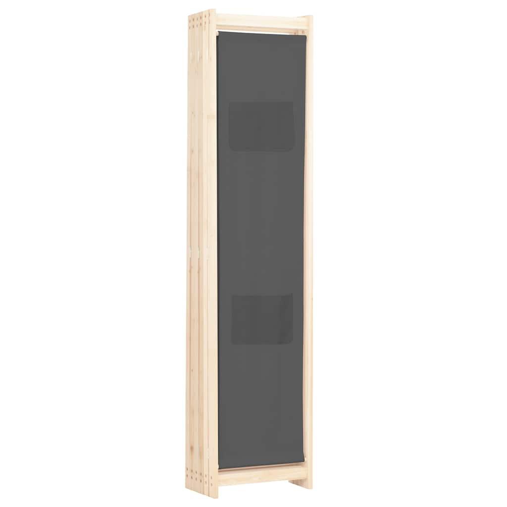 Biombo divisor de 6 paneles de tela color crema 240x170x4 cm