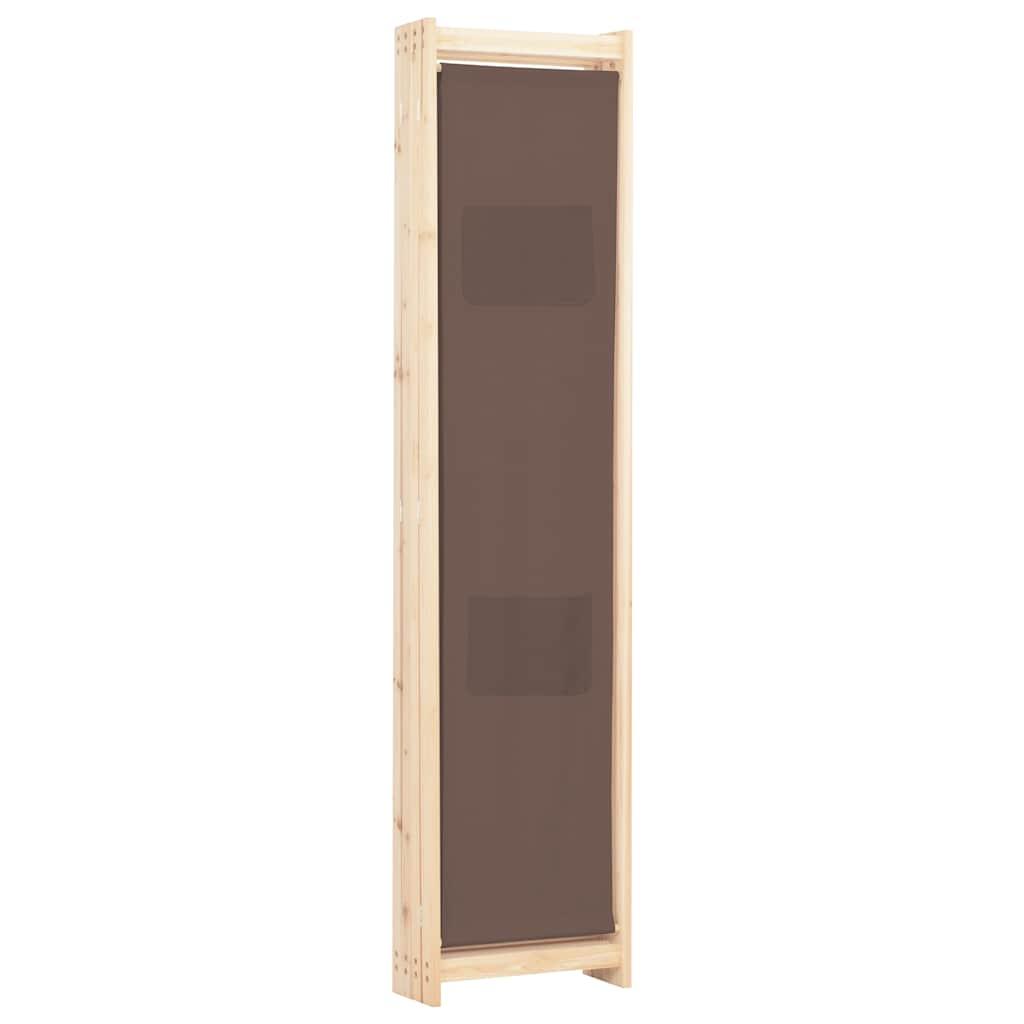 Biombo divisor de 4 paneles de tela gris antracita 200x220 cm