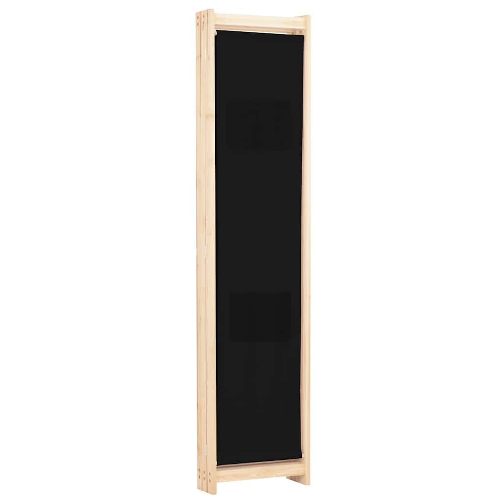Biombo divisor de 3 paneles de tela gris antracita 120x220 cm